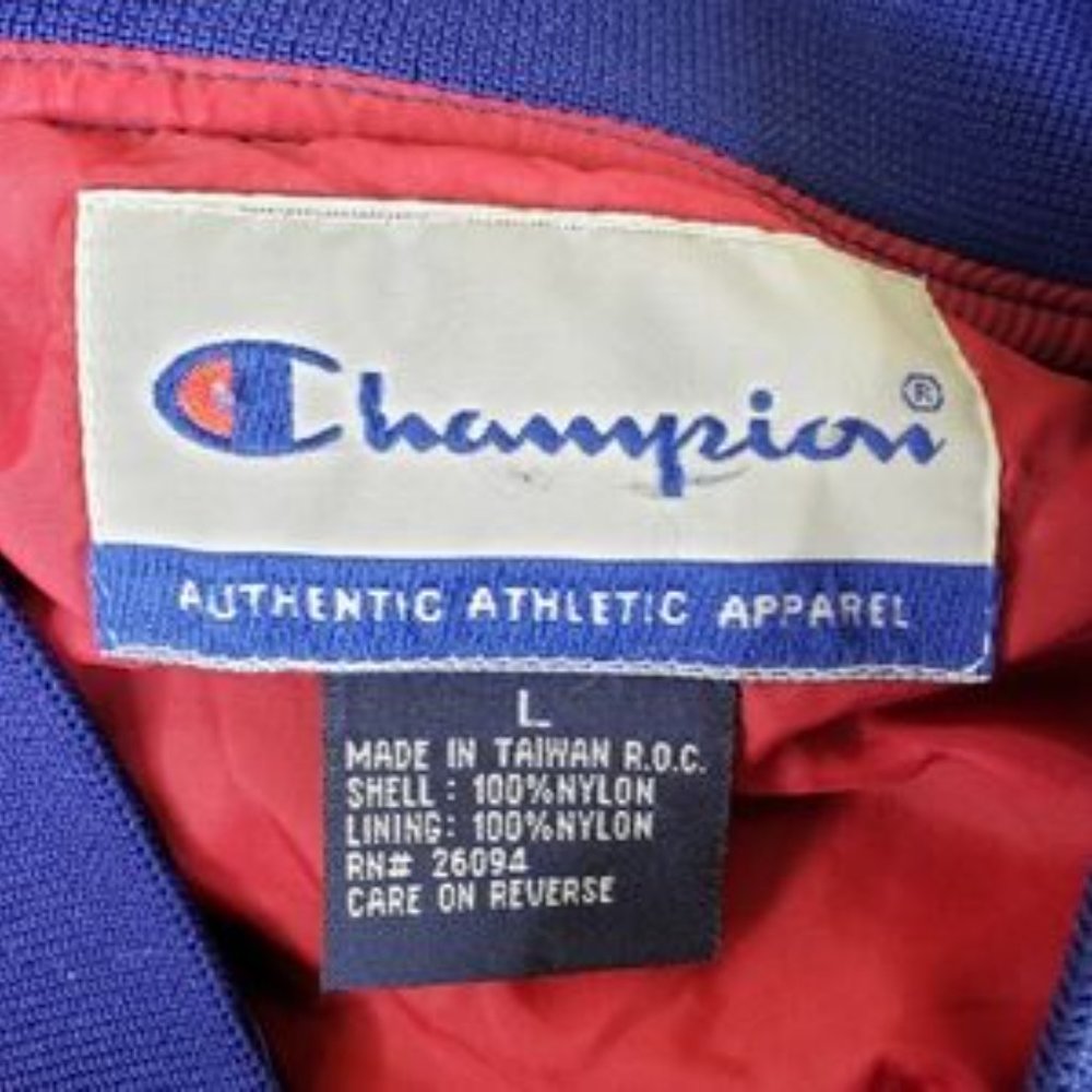 Champion Vintage Bomber Windbreaker Jacket Large - Picture 4 of 11